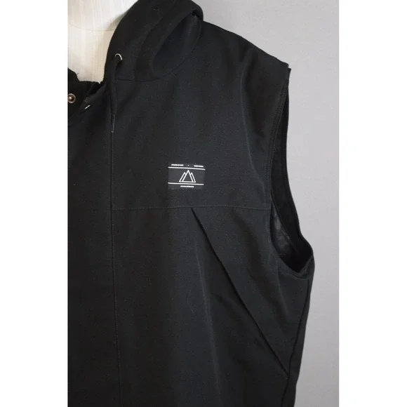 Armada Arlington Hooded Vest XL Mens XL Black Zip Snowboard Winter Insulated